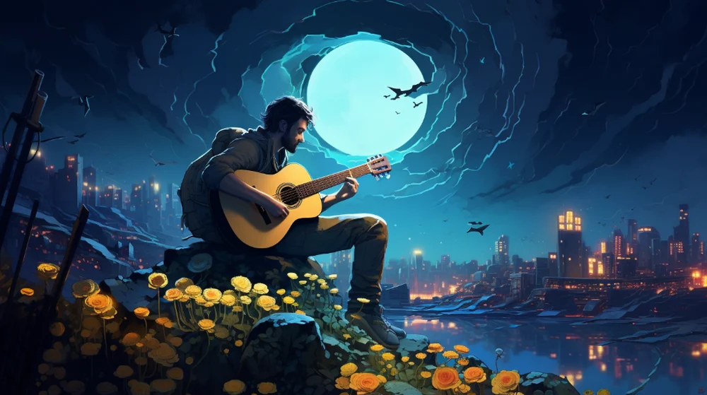 Spela Månens Melodi: 'Ser du månen där du är ikväll' Chords för Enchanted Kvällar